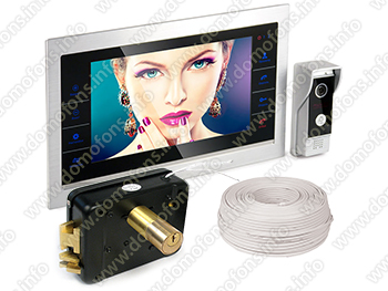 Комплект видеодомофона с электромеханическим замком HDcom S-101AHD + Anxing Lock 1074